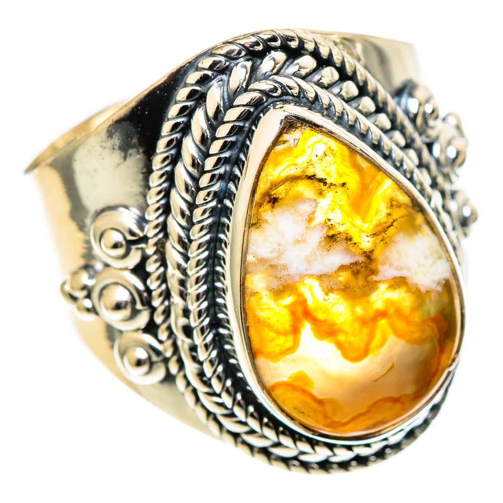 Plume Agate Rings handcrafted by Ana Silver Co - RING108125 - Photo 2