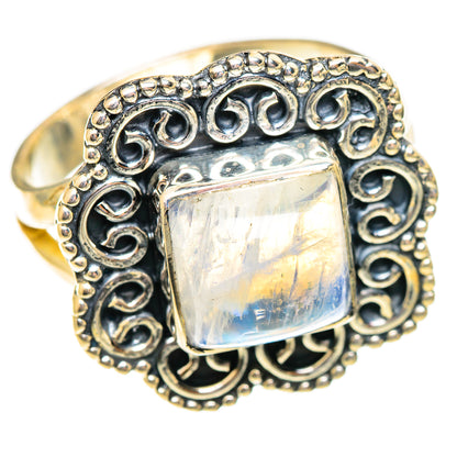 Rainbow Moonstone Rings handcrafted by Ana Silver Co - RING108132 - Photo 2