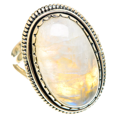 Rainbow Moonstone Rings handcrafted by Ana Silver Co - RING108134 - Photo 2