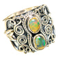 Ethiopian Opal Rings handcrafted by Ana Silver Co - RING108140 - Photo 2