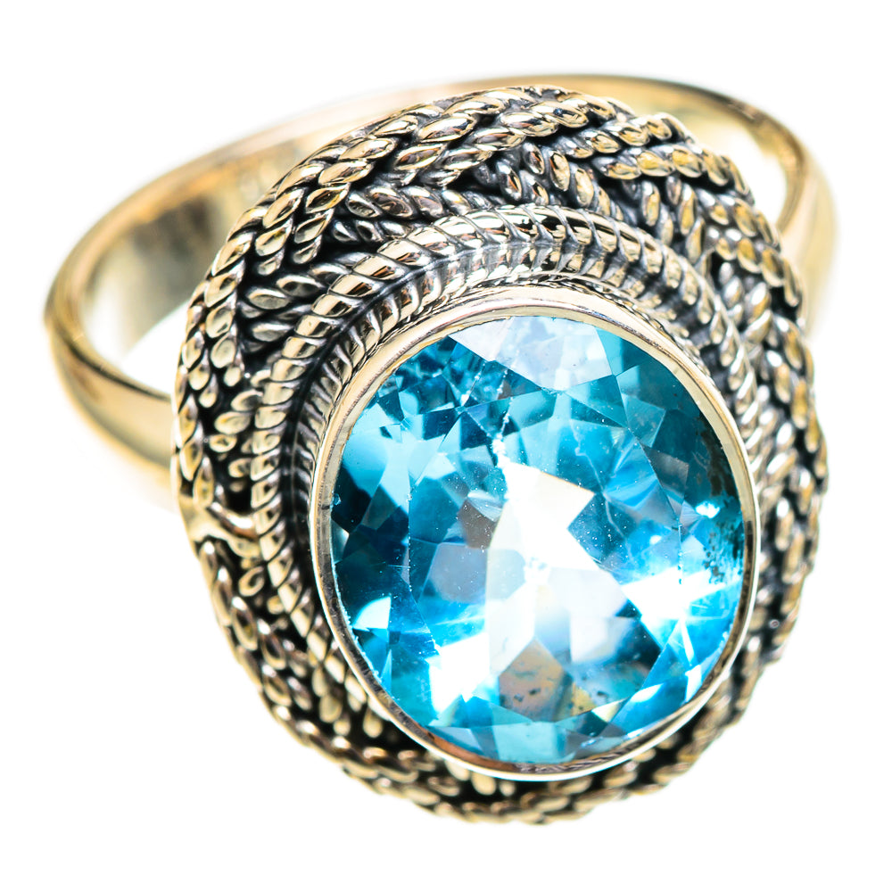 Blue Topaz Rings handcrafted by Ana Silver Co - RING108148 - Photo 2