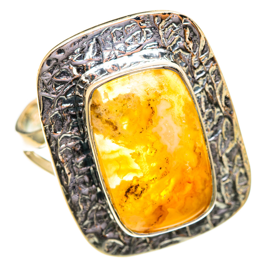 Plume Agate Rings handcrafted by Ana Silver Co - RING108160 - Photo 2
