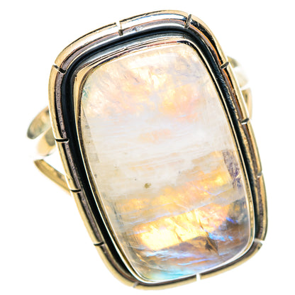 Rainbow Moonstone Rings handcrafted by Ana Silver Co - RING108173 - Photo 2