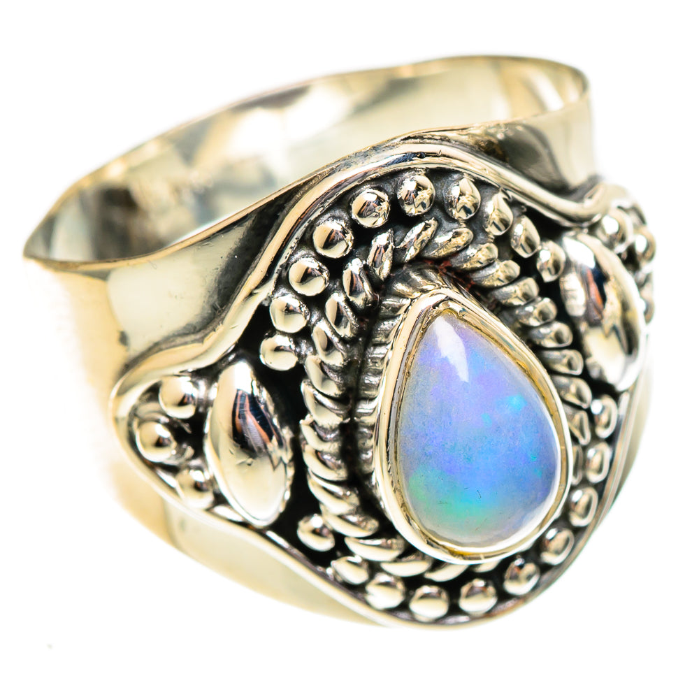 Ethiopian Opal Rings handcrafted by Ana Silver Co - RING108178 - Photo 2