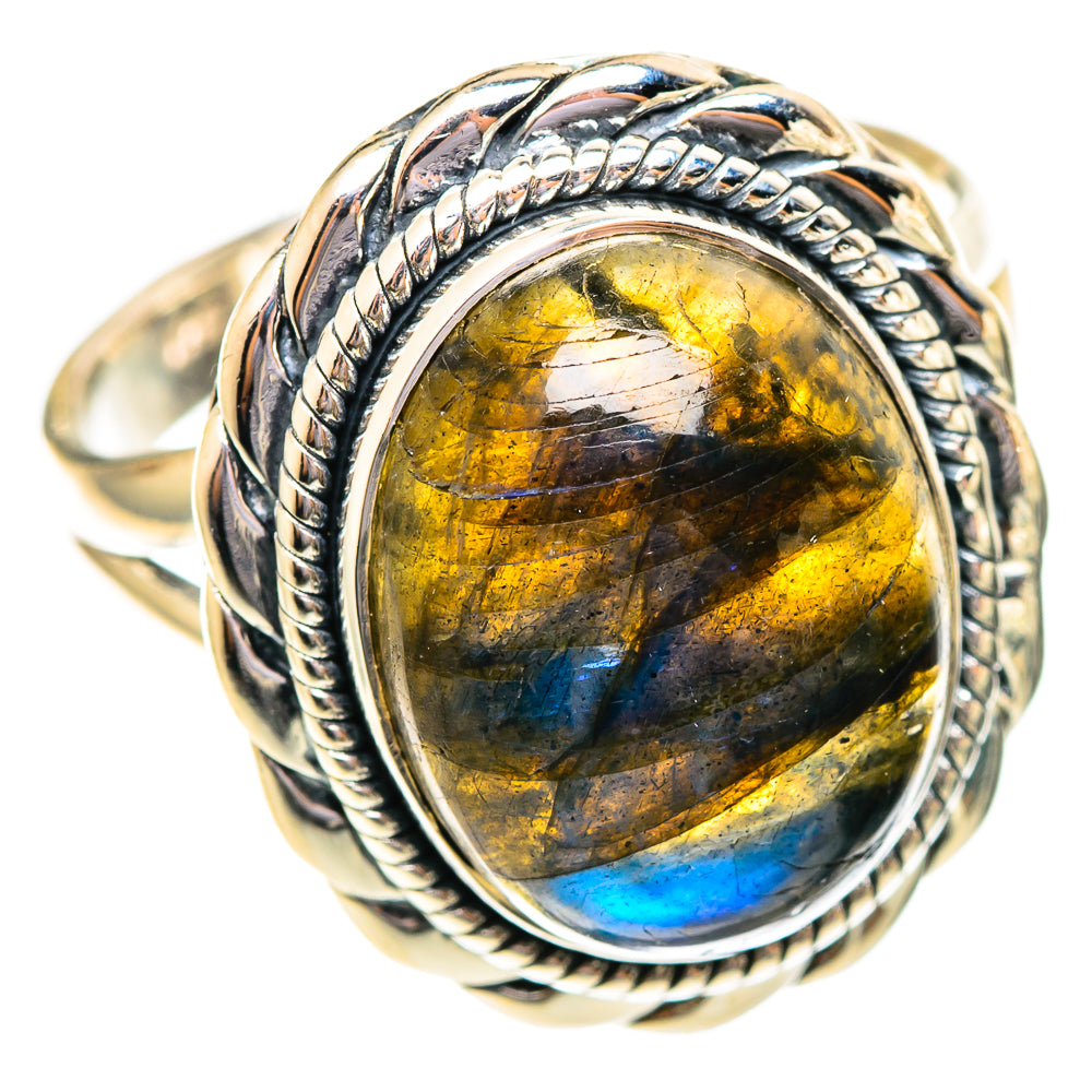 Labradorite Rings handcrafted by Ana Silver Co - RING108181 - Photo 2