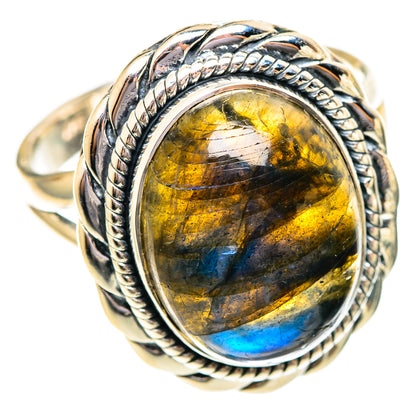 Labradorite Rings handcrafted by Ana Silver Co - RING108181 - Photo 2