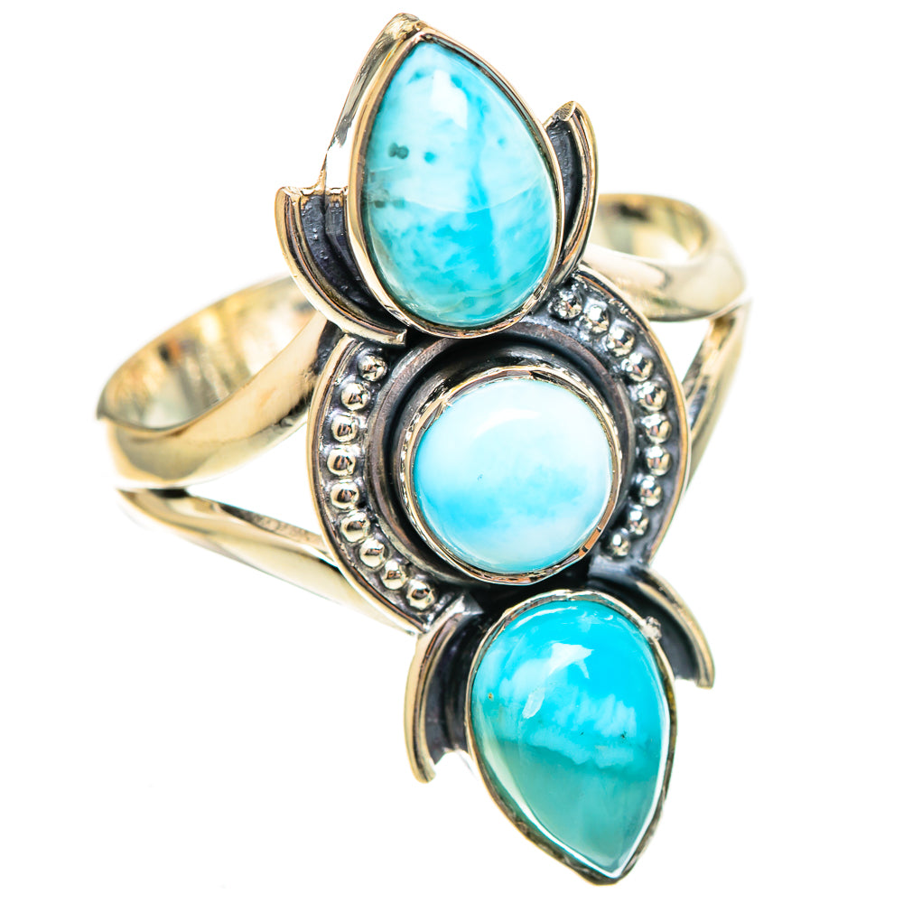 Larimar Rings handcrafted by Ana Silver Co - RING108186 - Photo 2