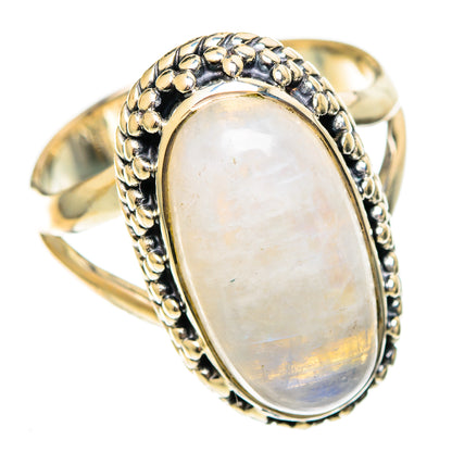Rainbow Moonstone Rings handcrafted by Ana Silver Co - RING108203 - Photo 2