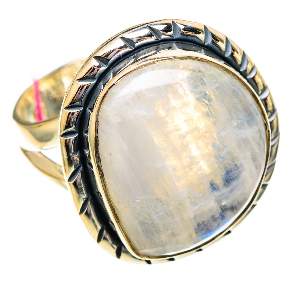 Rainbow Moonstone Rings handcrafted by Ana Silver Co - RING108208 - Photo 2