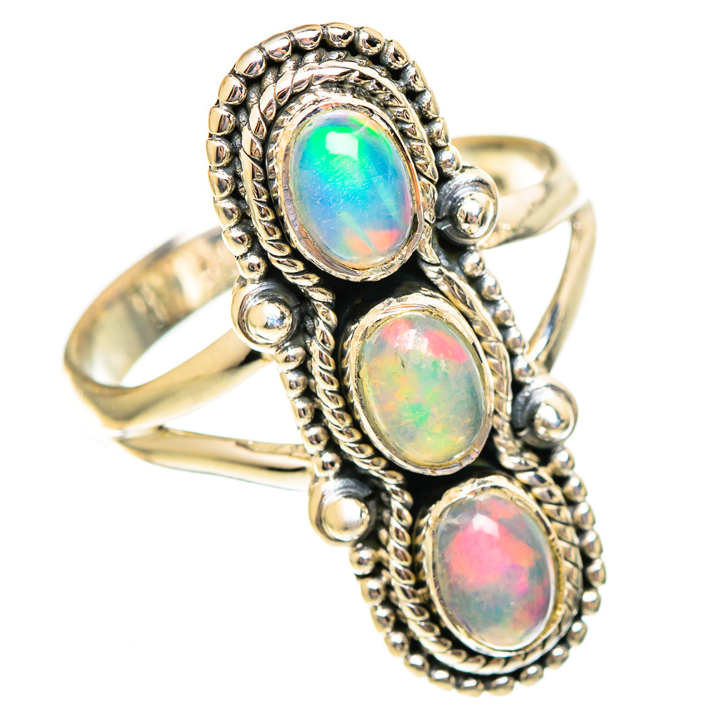 Ethiopian Opal Rings handcrafted by Ana Silver Co - RING108210 - Photo 2