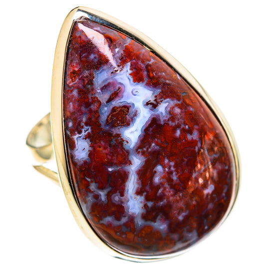 Plume Agate Rings handcrafted by Ana Silver Co - RING108230 - Photo 2