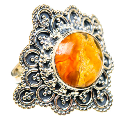 Plume Agate Rings handcrafted by Ana Silver Co - RING108233 - Photo 2