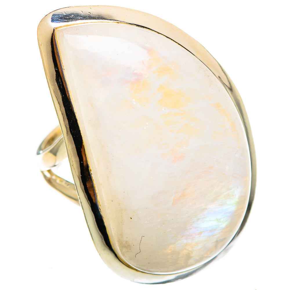 Rainbow Moonstone Rings handcrafted by Ana Silver Co - RING108243 - Photo 2