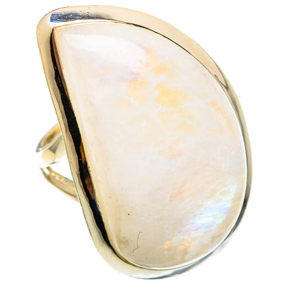 Rainbow Moonstone Rings handcrafted by Ana Silver Co - RING108243 - Photo 2