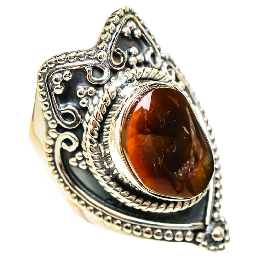Mexican Fire Agate Rings handcrafted by Ana Silver Co - RING108263 - Photo 2