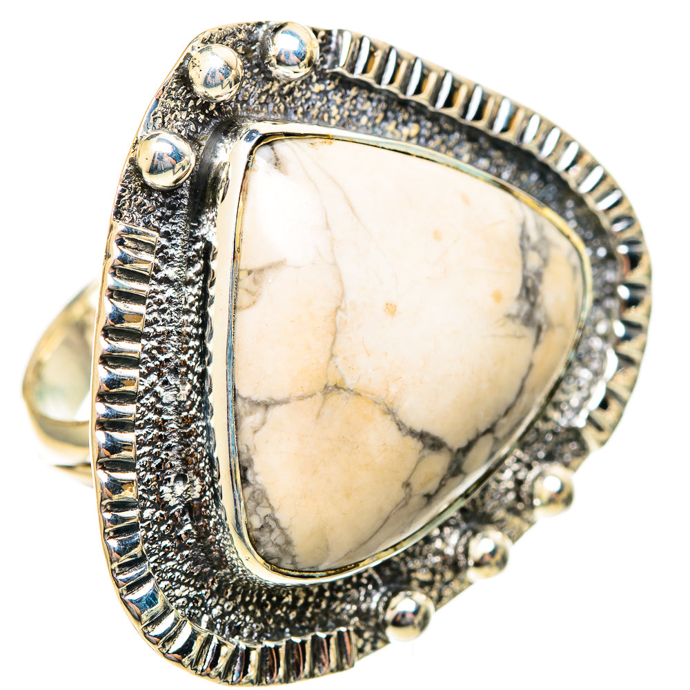 Howlite Rings handcrafted by Ana Silver Co - RING108277 - Photo 2