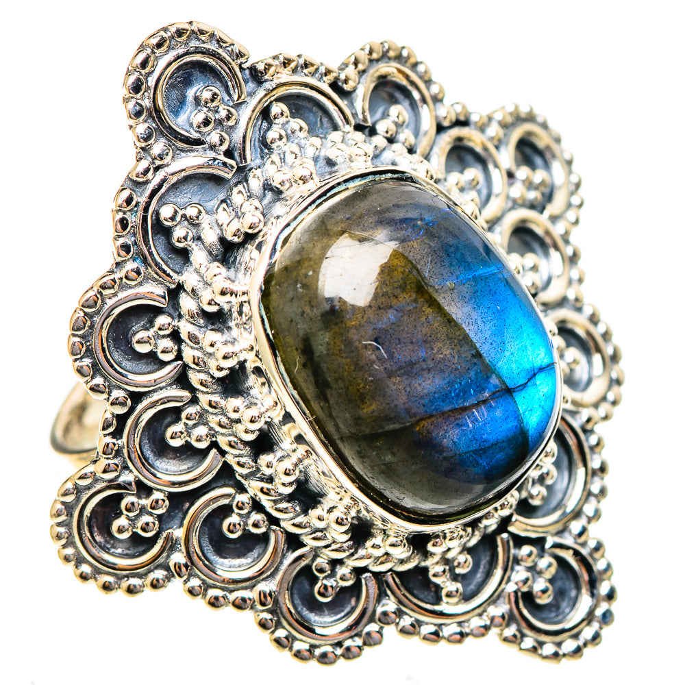 Labradorite Rings handcrafted by Ana Silver Co - RING108286 - Photo 2