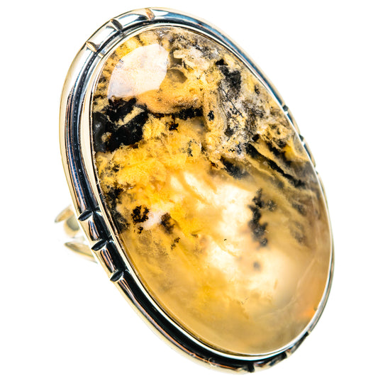 Plume Agate Rings handcrafted by Ana Silver Co - RING108296 - Photo 2