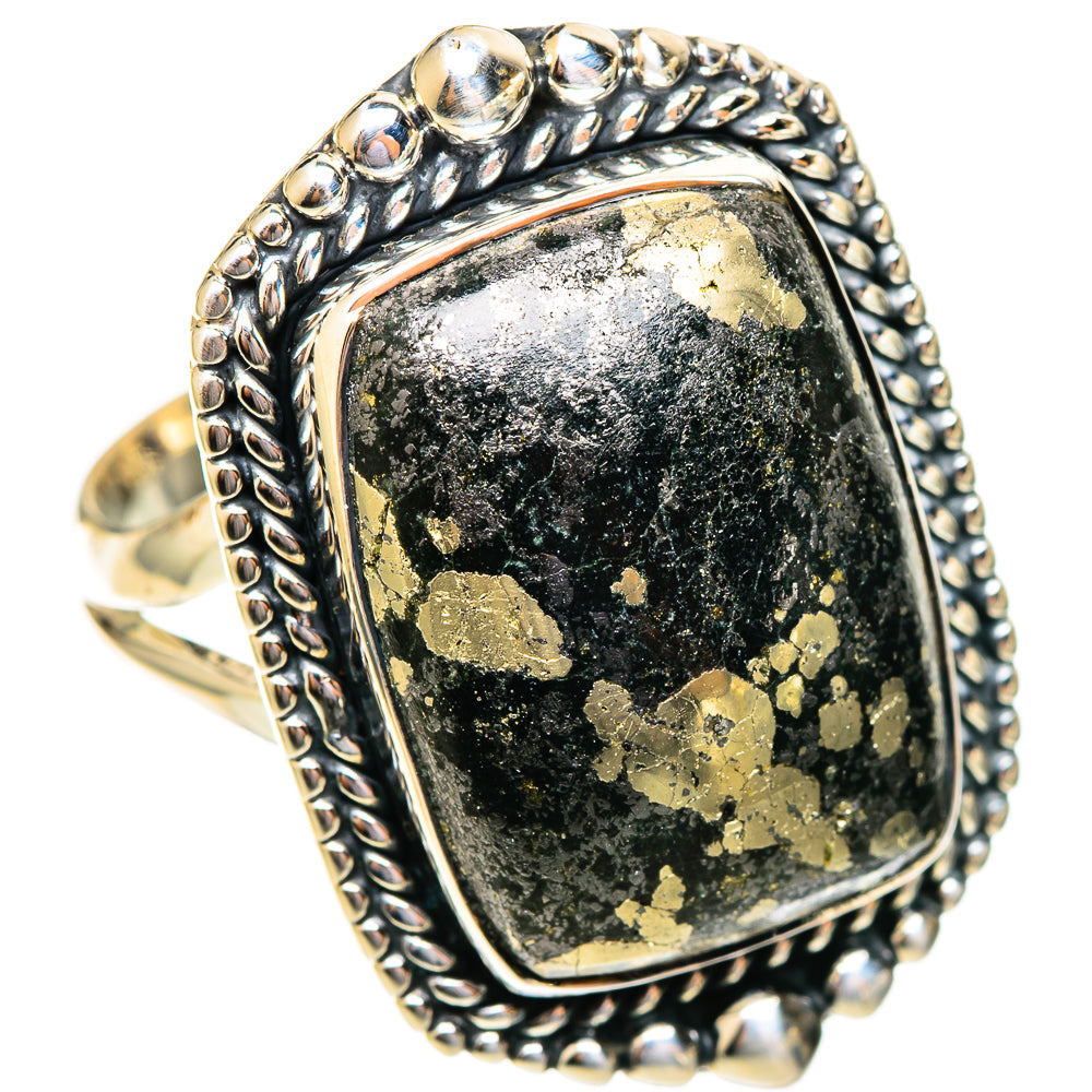 Pyrite Agate Rings handcrafted by Ana Silver Co - RING108306 - Photo 2