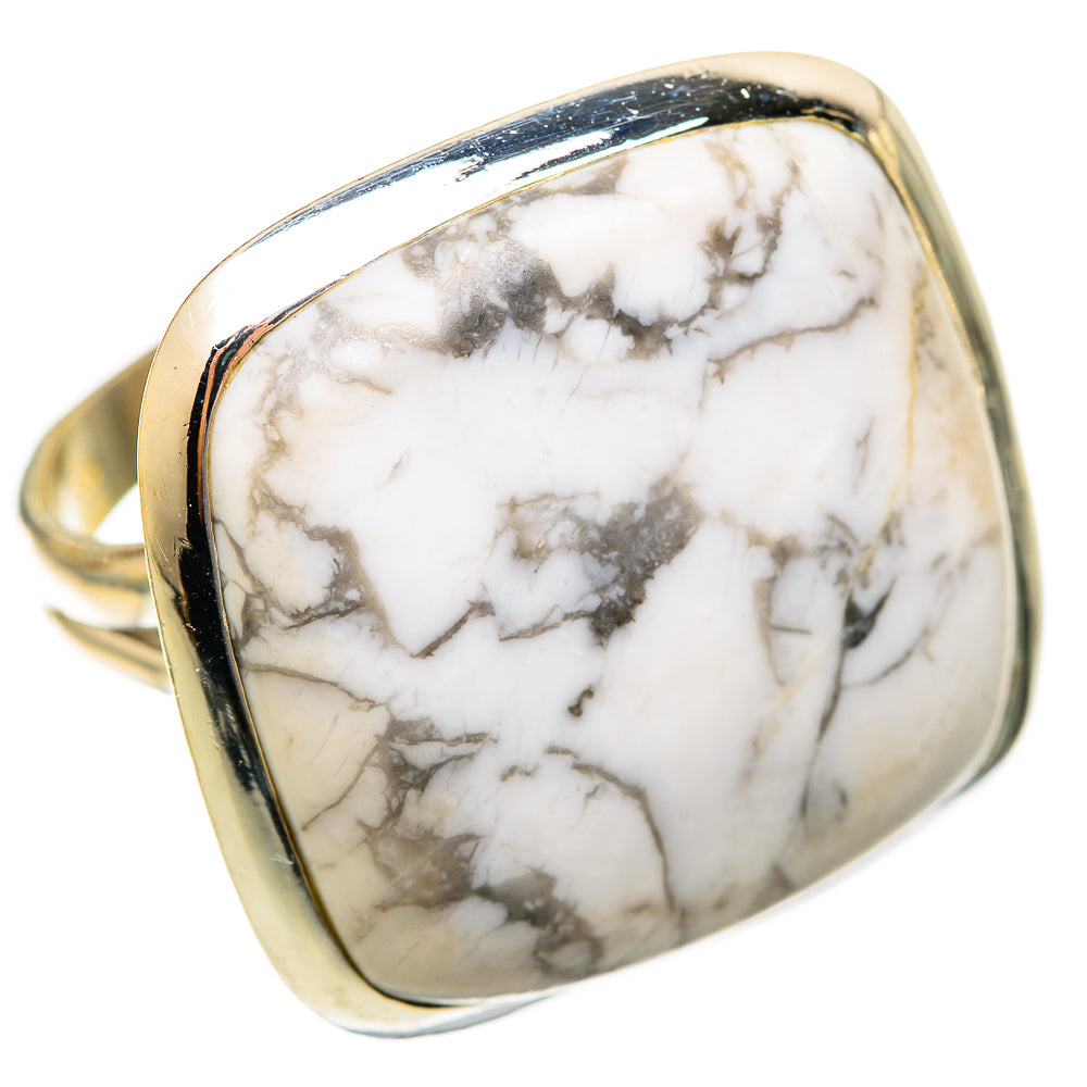 Howlite Rings handcrafted by Ana Silver Co - RING108310 - Photo 2