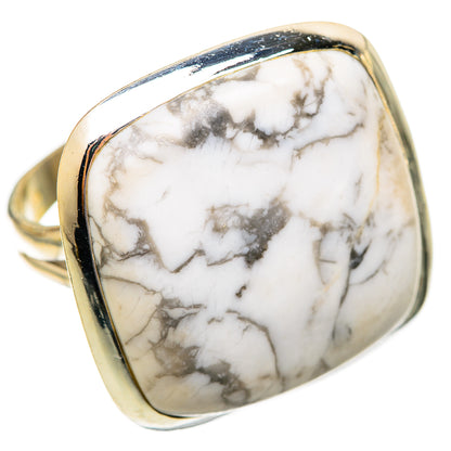 Howlite Rings handcrafted by Ana Silver Co - RING108310 - Photo 2