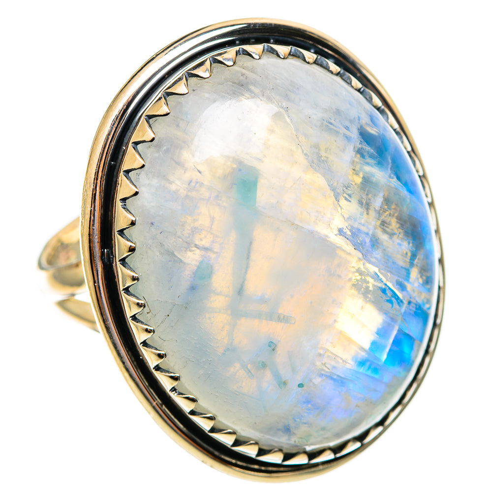 Rainbow Moonstone Rings handcrafted by Ana Silver Co - RING108313 - Photo 2