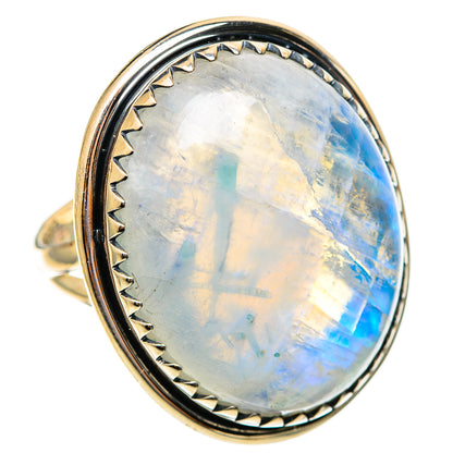 Rainbow Moonstone Rings handcrafted by Ana Silver Co - RING108313 - Photo 2