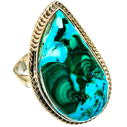 Malachite In Chrysocolla Rings handcrafted by Ana Silver Co - RING108316 - Photo 2