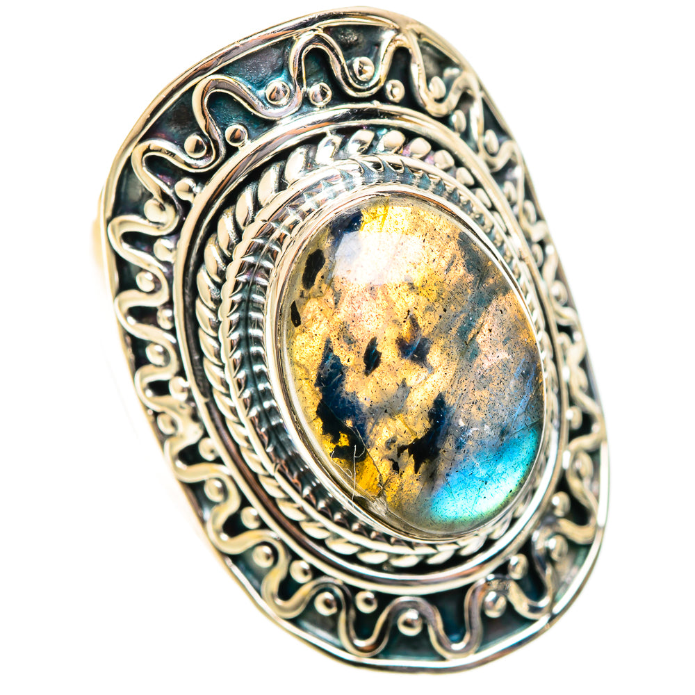 Labradorite Rings handcrafted by Ana Silver Co - RING108320 - Photo 2