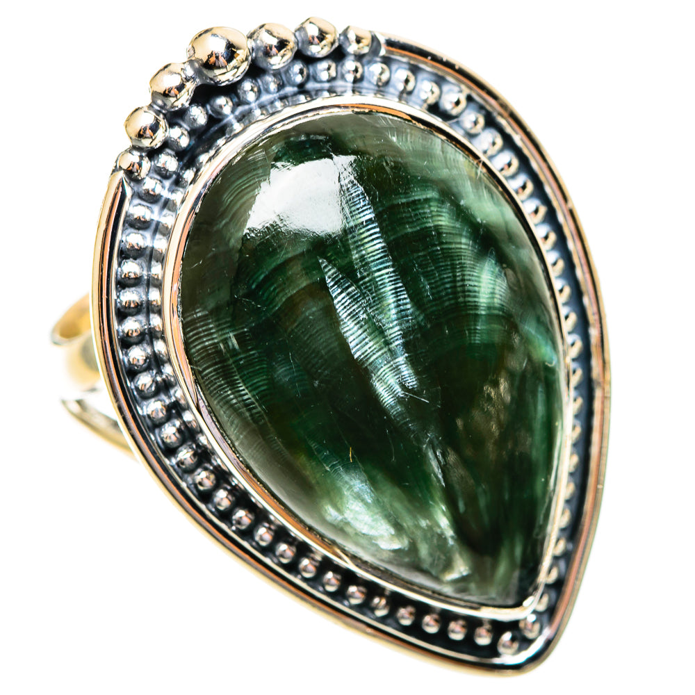 Seraphinite Rings handcrafted by Ana Silver Co - RING108324 - Photo 2