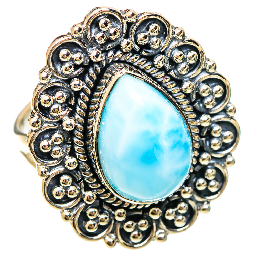 Larimar Rings handcrafted by Ana Silver Co - RING108329 - Photo 2