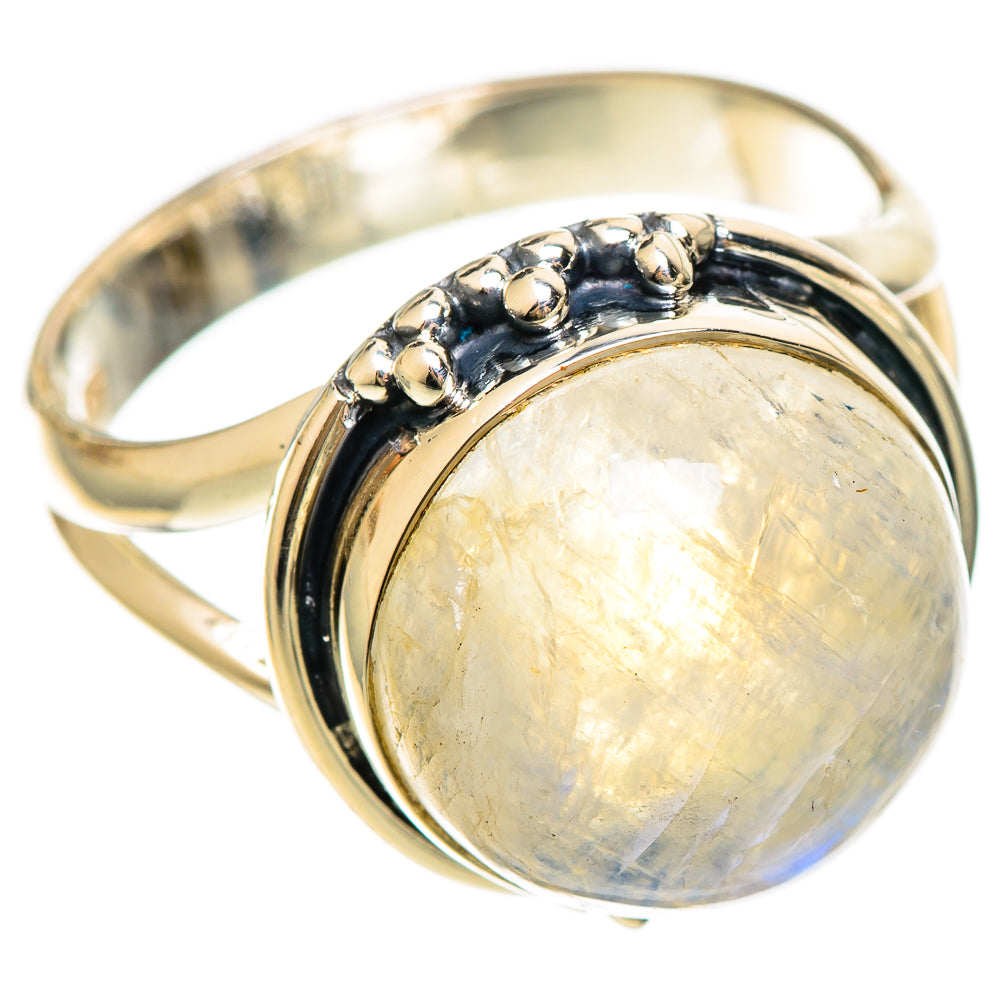 Rainbow Moonstone Rings handcrafted by Ana Silver Co - RING108361 - Photo 2