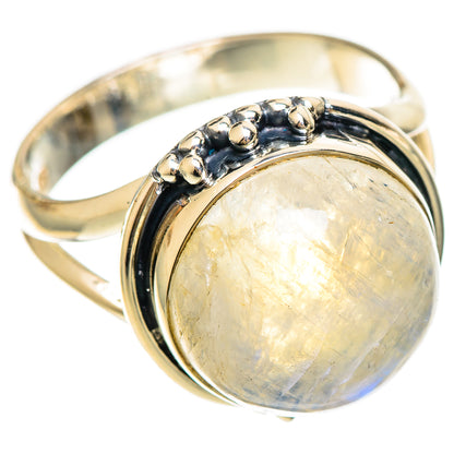 Rainbow Moonstone Rings handcrafted by Ana Silver Co - RING108361 - Photo 2