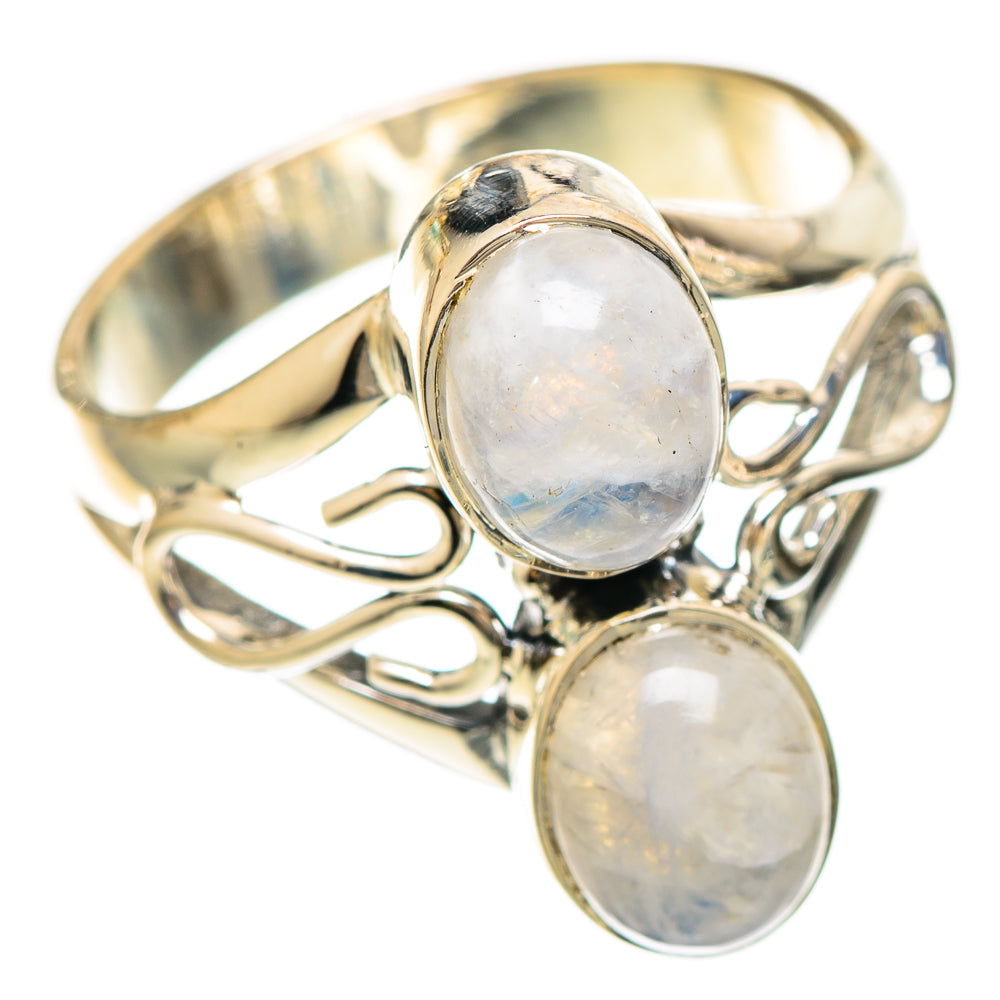 Rainbow Moonstone Rings handcrafted by Ana Silver Co - RING108362 - Photo 2