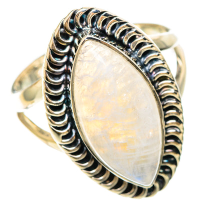 Rainbow Moonstone Rings handcrafted by Ana Silver Co - RING108363 - Photo 2