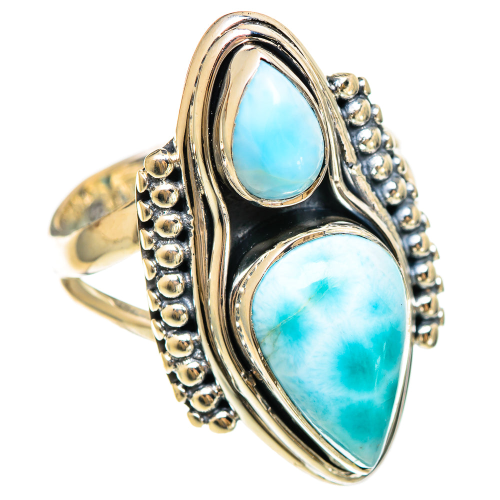 Larimar Rings handcrafted by Ana Silver Co - RING108374 - Photo 2