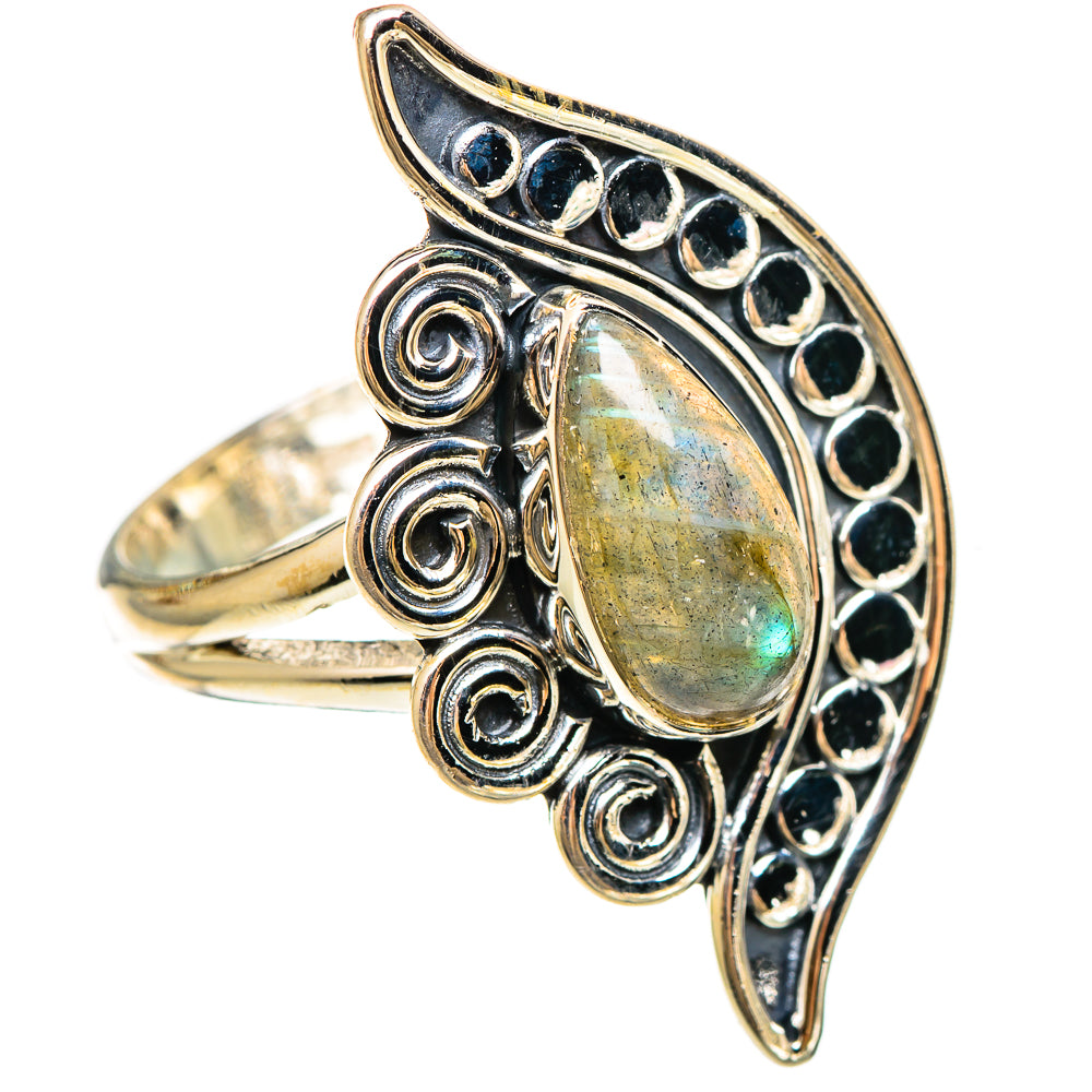 Labradorite Rings handcrafted by Ana Silver Co - RING108375 - Photo 2