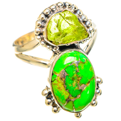 Green Copper Composite Turquoise Rings handcrafted by Ana Silver Co - RING108382 - Photo 2