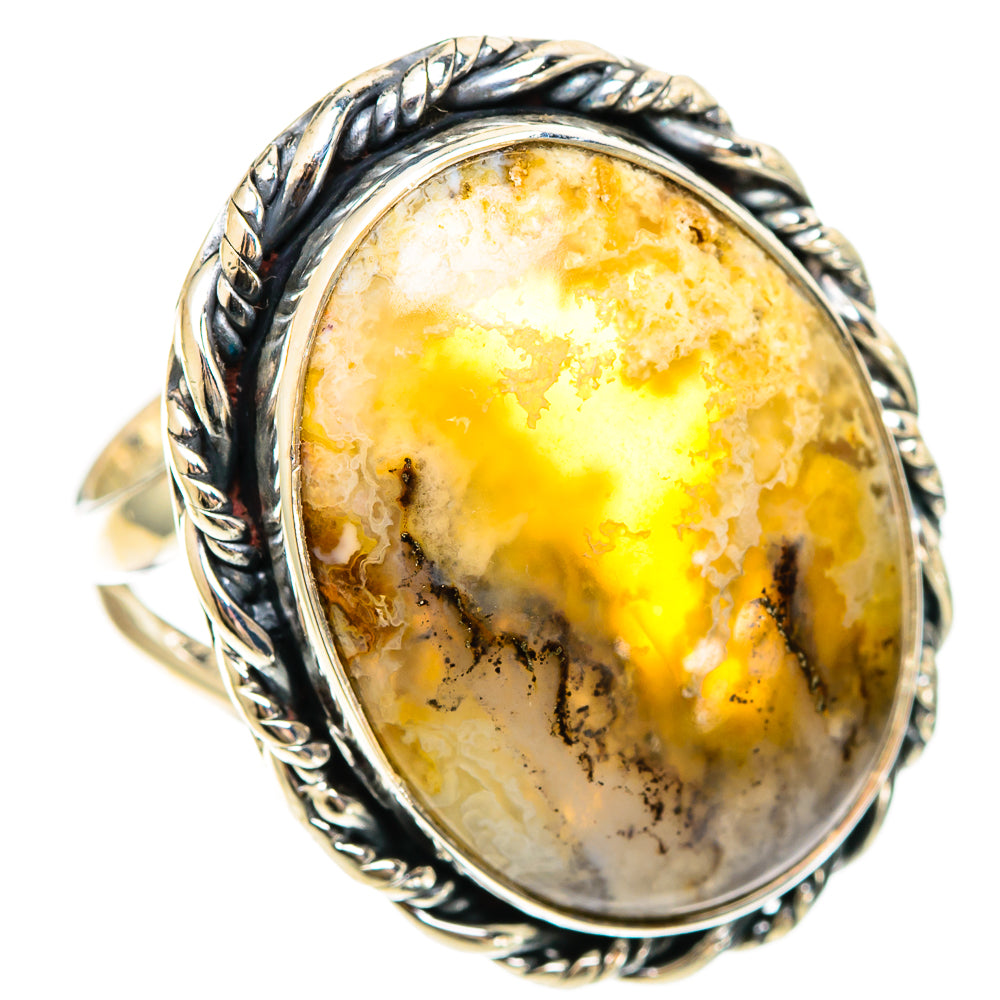 Plume Agate Rings handcrafted by Ana Silver Co - RING108387 - Photo 2