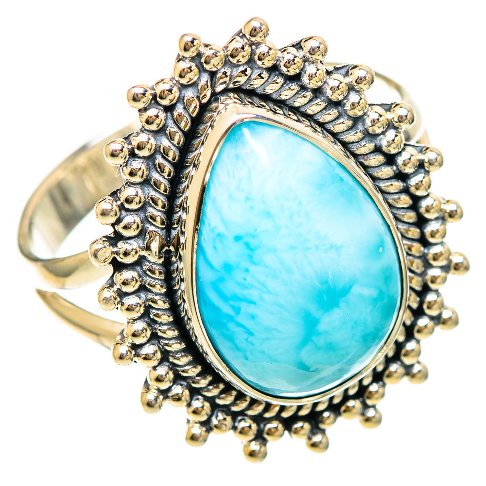 Larimar Rings handcrafted by Ana Silver Co - RING108413 - Photo 2