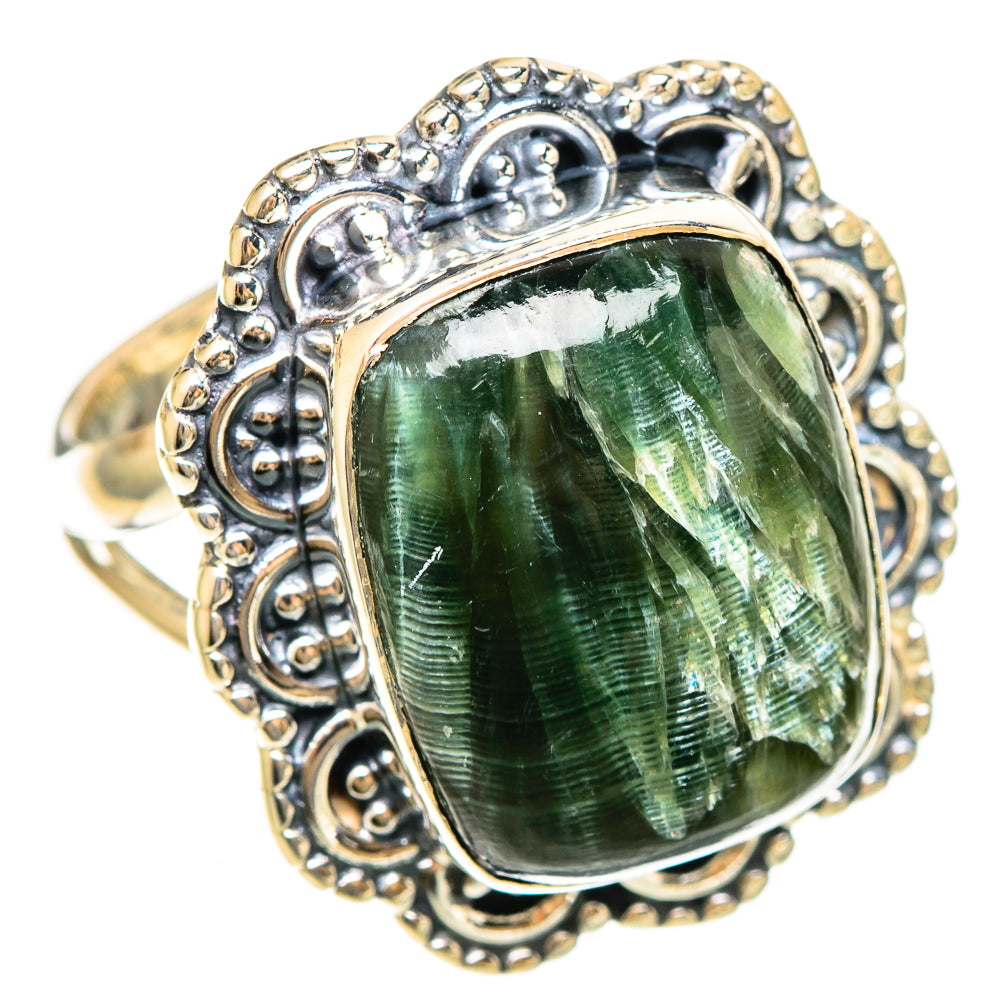 Seraphinite Rings handcrafted by Ana Silver Co - RING108417 - Photo 2