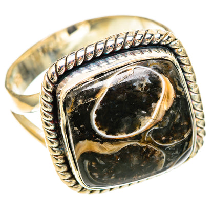 Turritella Agate Rings handcrafted by Ana Silver Co - RING108426 - Photo 2