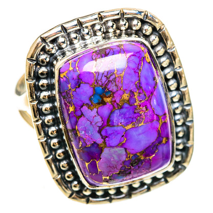 Purple Copper Composite Turquoise Rings handcrafted by Ana Silver Co - RING108432 - Photo 2