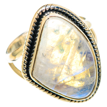 Rainbow Moonstone Rings handcrafted by Ana Silver Co - RING108439 - Photo 2