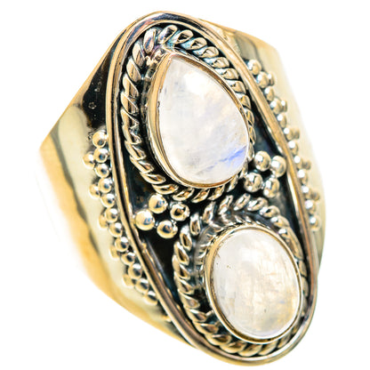 Rainbow Moonstone Rings handcrafted by Ana Silver Co - RING108440 - Photo 2
