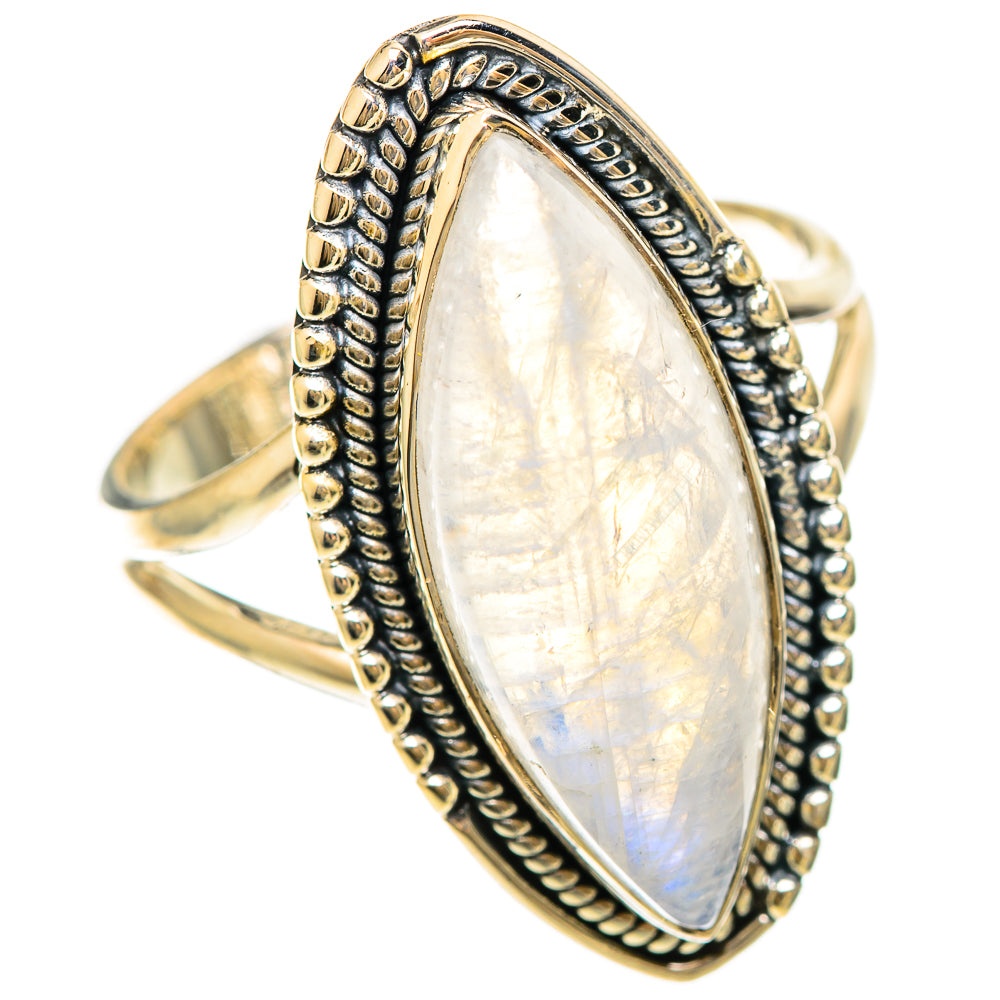 Rainbow Moonstone Rings handcrafted by Ana Silver Co - RING108443 - Photo 2