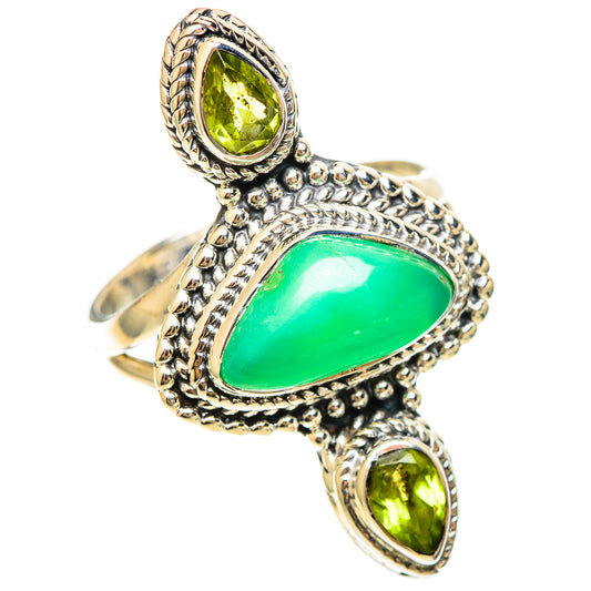 Chrysoprase Rings handcrafted by Ana Silver Co - RING108459 - Photo 2
