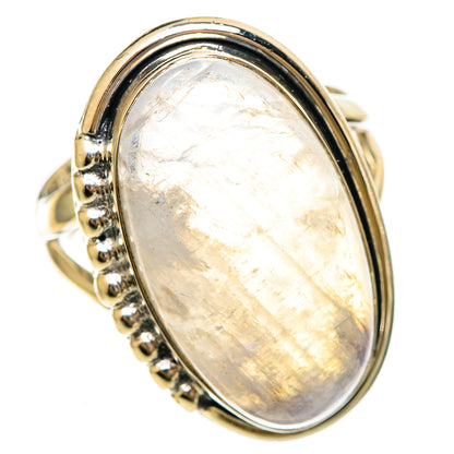 Rainbow Moonstone Rings handcrafted by Ana Silver Co - RING108477 - Photo 2