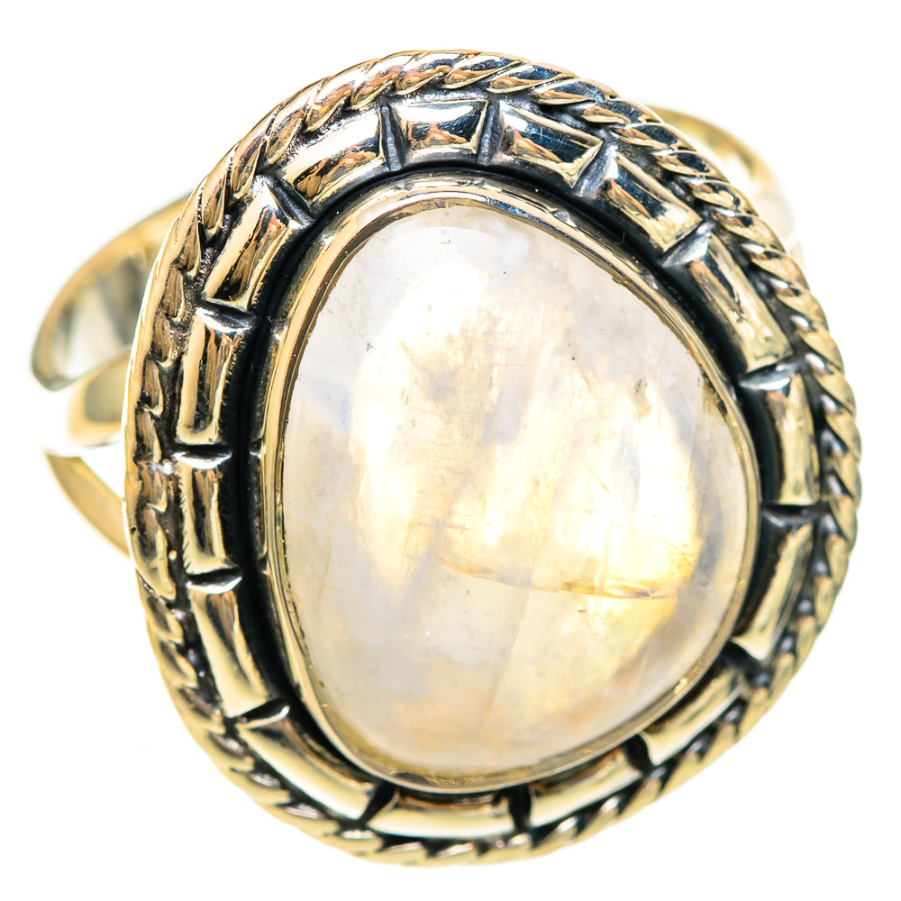 Rainbow Moonstone Rings handcrafted by Ana Silver Co - RING108479 - Photo 2