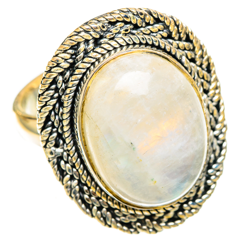 Rainbow Moonstone Rings handcrafted by Ana Silver Co - RING108480 - Photo 2